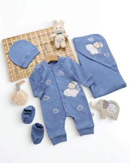 طقم الولادة والسبوع قطن حديث الولادة - أولادي